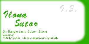 ilona sutor business card